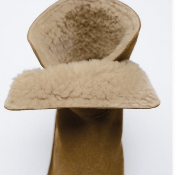 🤎 Fleece Lined Split Leather Ankle Boots - Picture 4 of 5